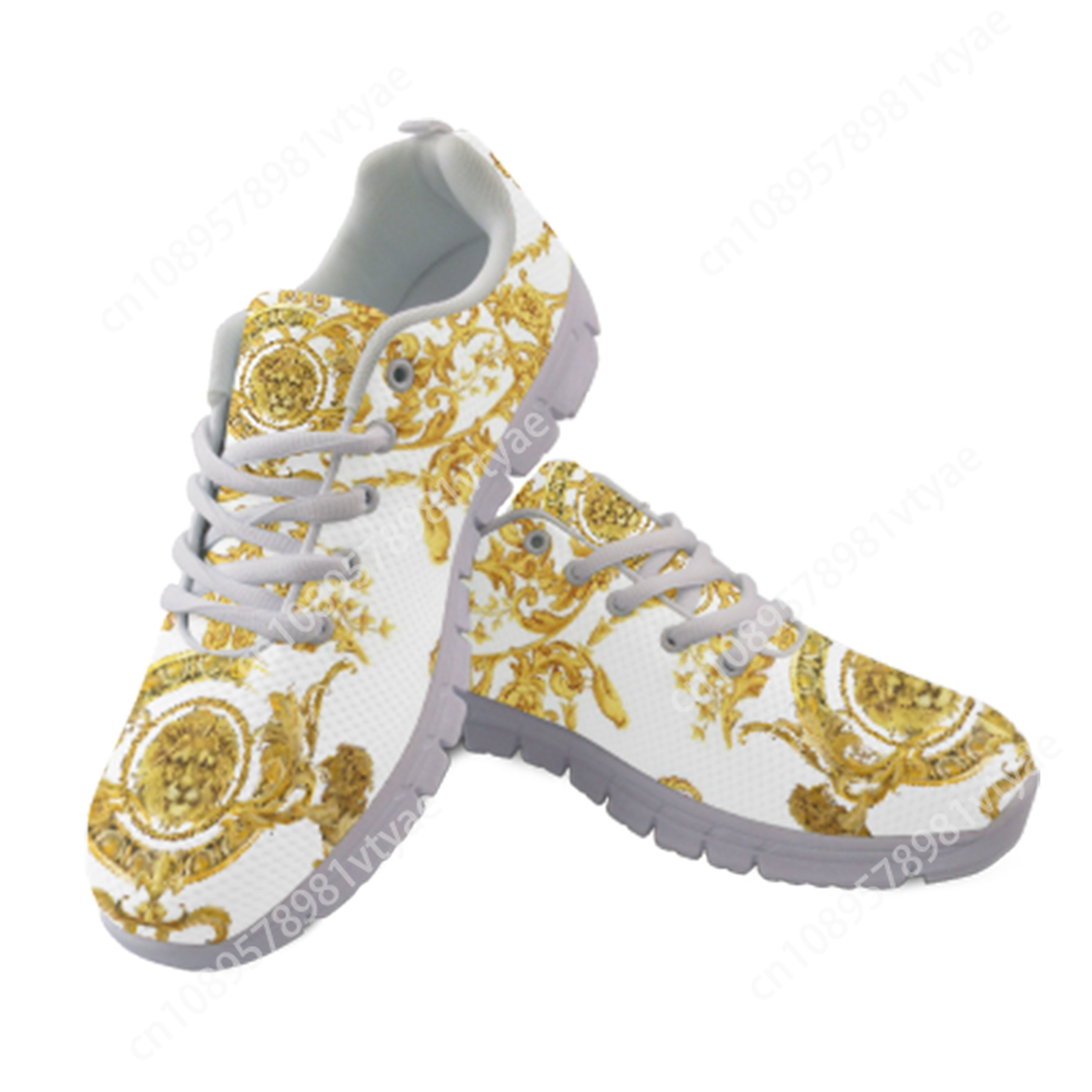 Kids Shoes Women - Golden Lion Head Lace Sports Shoes