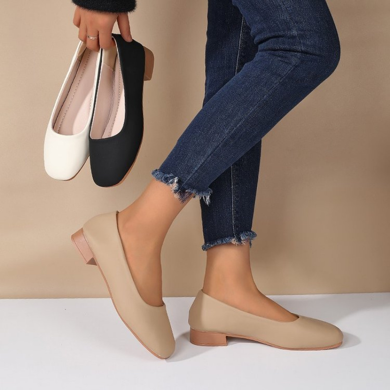Women'S Shoes Toms - Soft Leather Round Toe Slip-On Shoes