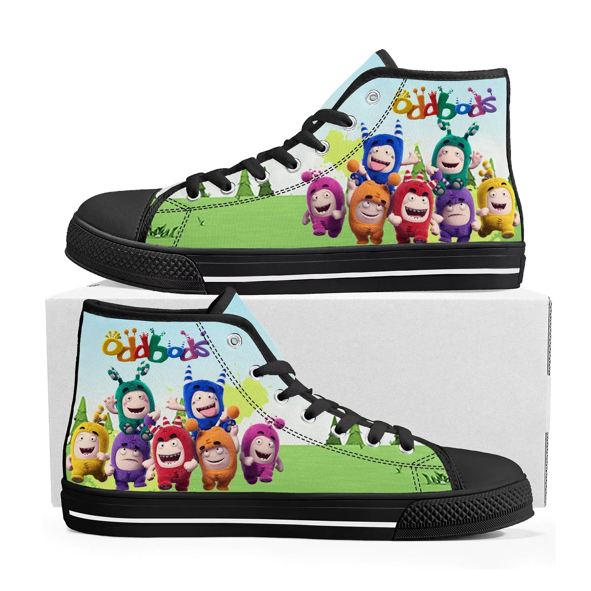 Women Shoes Singapore - Oddbods High Top Sneakers Mens Womens