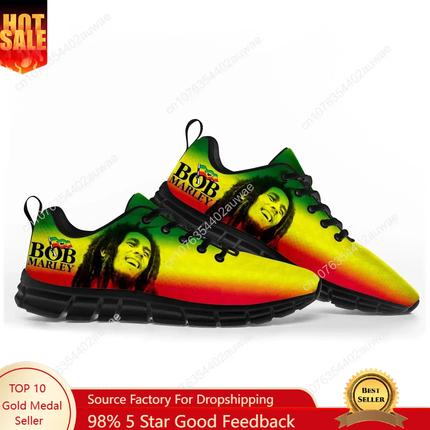 Kids Shoes Women - Bob Marley Reggae Rasta Music Singer