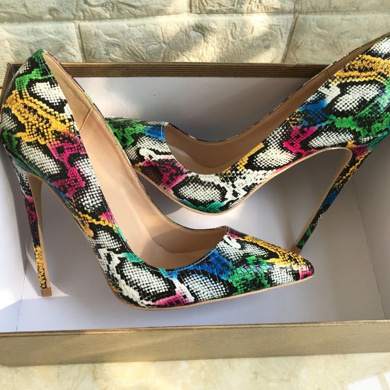 Colorful Python Leather High H - مراجعة Women'S Shoes In Size 12 وسعره