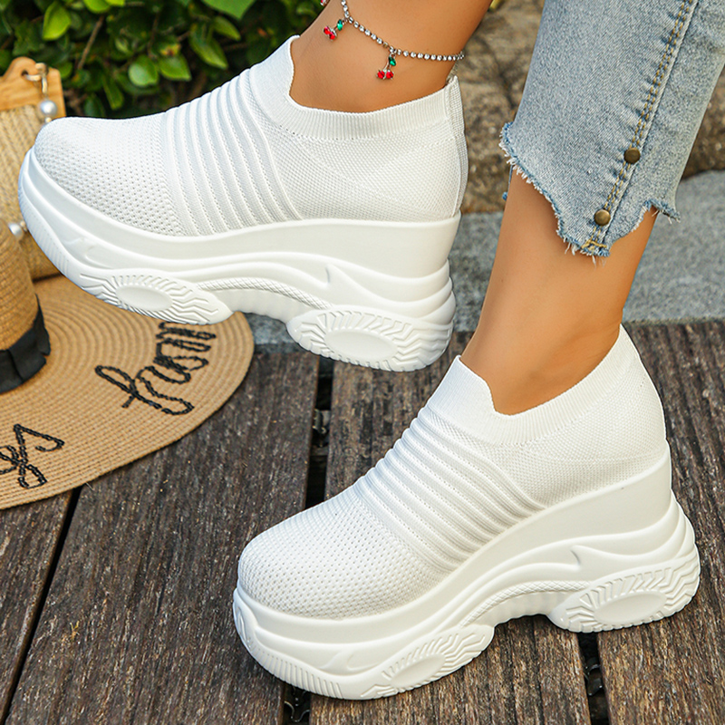Women's Knitted White Chunky S - مراجعة Women Shoes Sale وسعره
