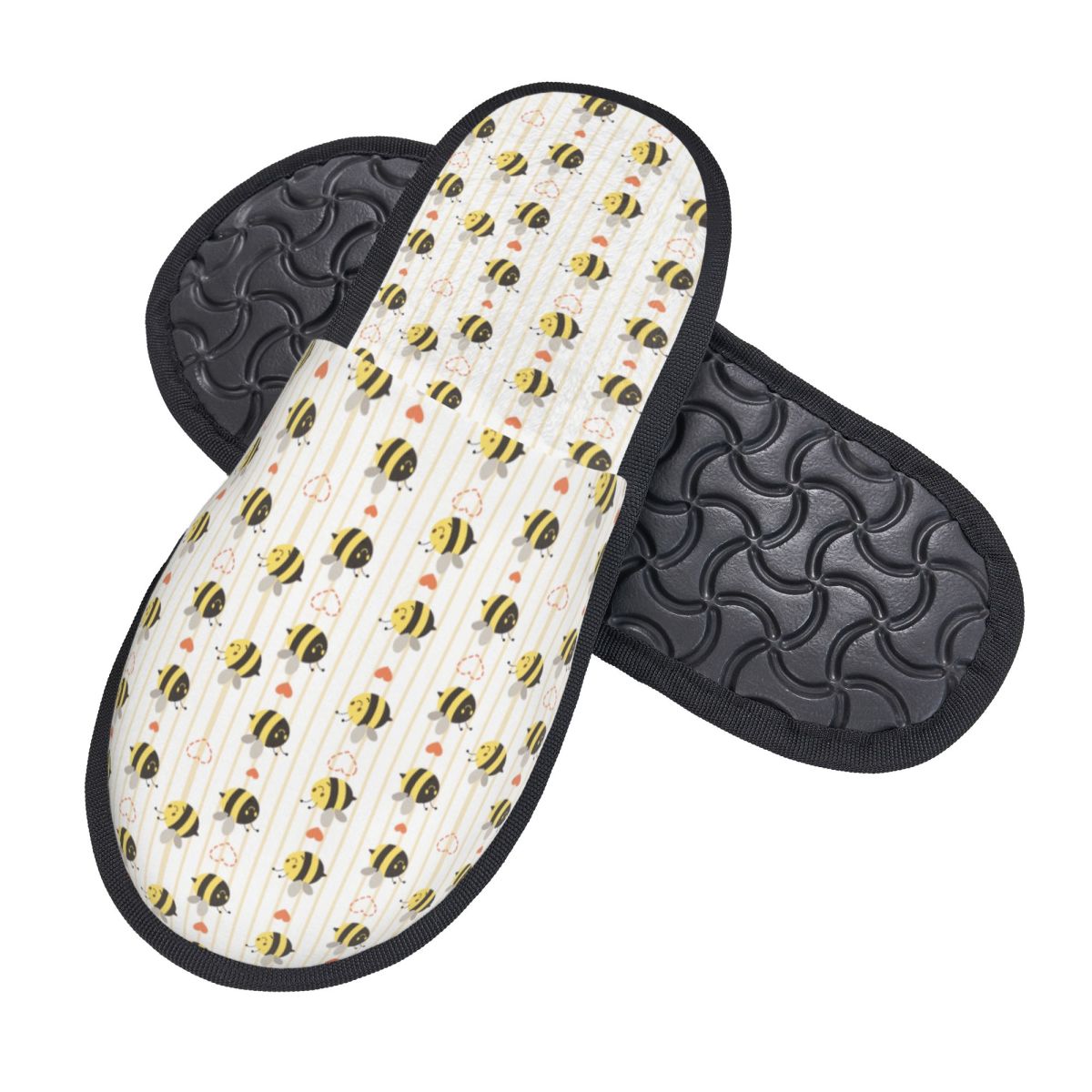 Cute Bees With Heart House Sli - مراجعة Fluffy Fur Slipper وسعره