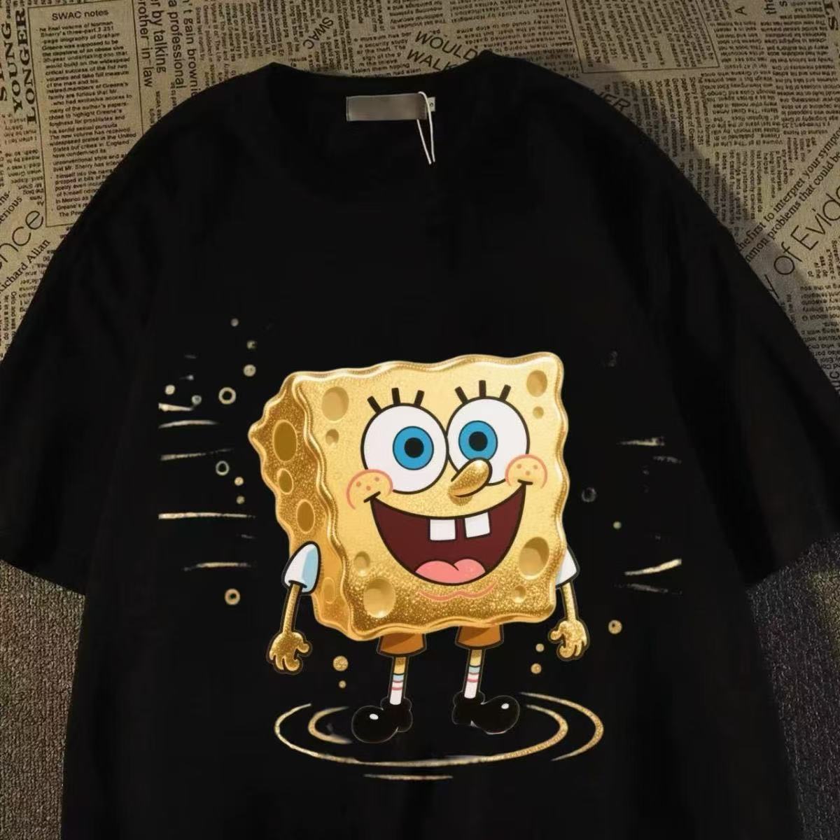 Vintage SpongeBob Print T‑Shir - مراجعة Women'S Shoes For Crews وسعره