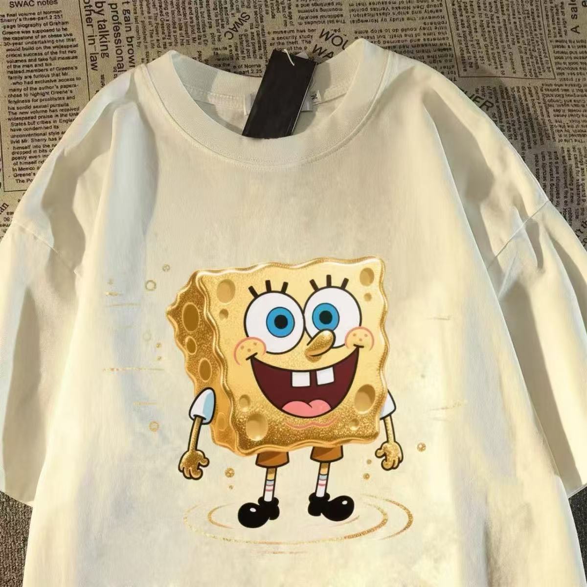 Vintage SpongeBob Print T‑Shir - مراجعة Women'S Shoes For Crews وسعره