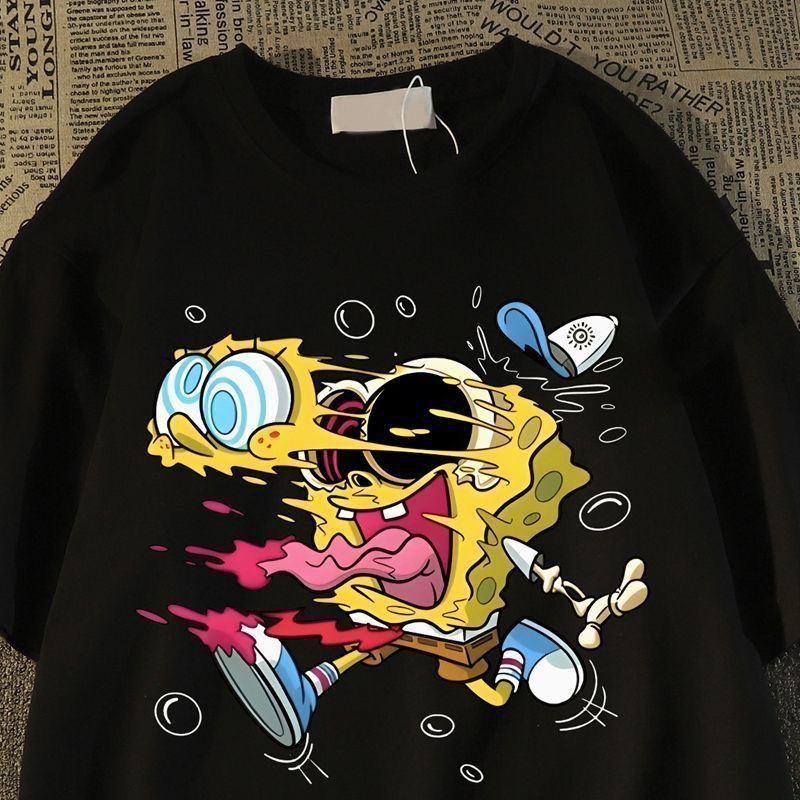 Vintage SpongeBob Print T‑Shir - مراجعة Women'S Shoes For Crews وسعره