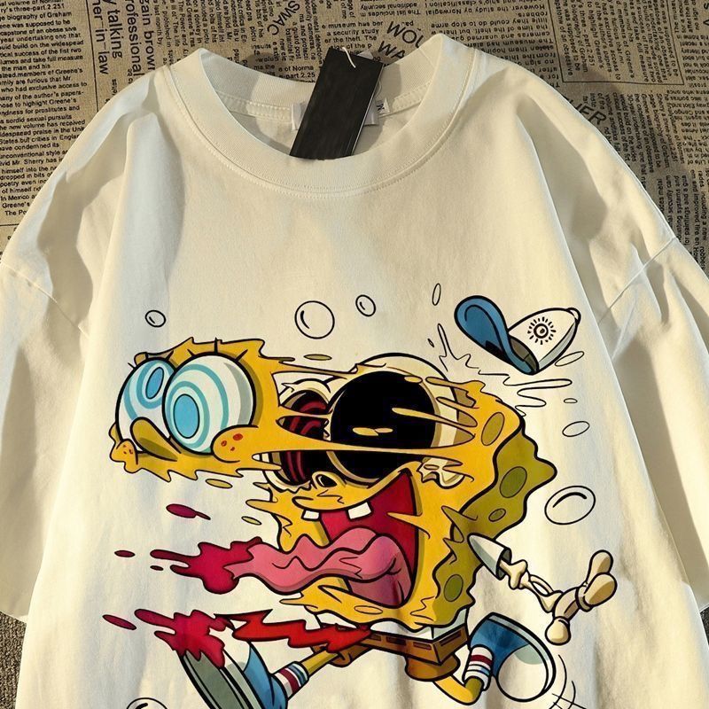 Vintage SpongeBob Print T‑Shir - مراجعة Women'S Shoes For Crews وسعره