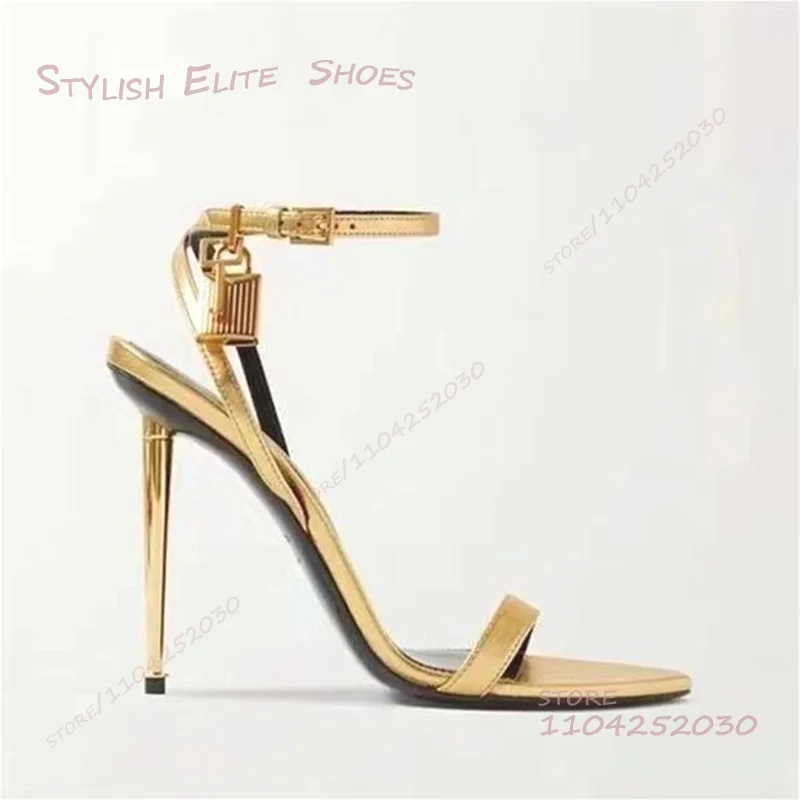 Gold Metal Stiletto Sandals Wo - مراجعة Gold Chain Sandal وسعره
