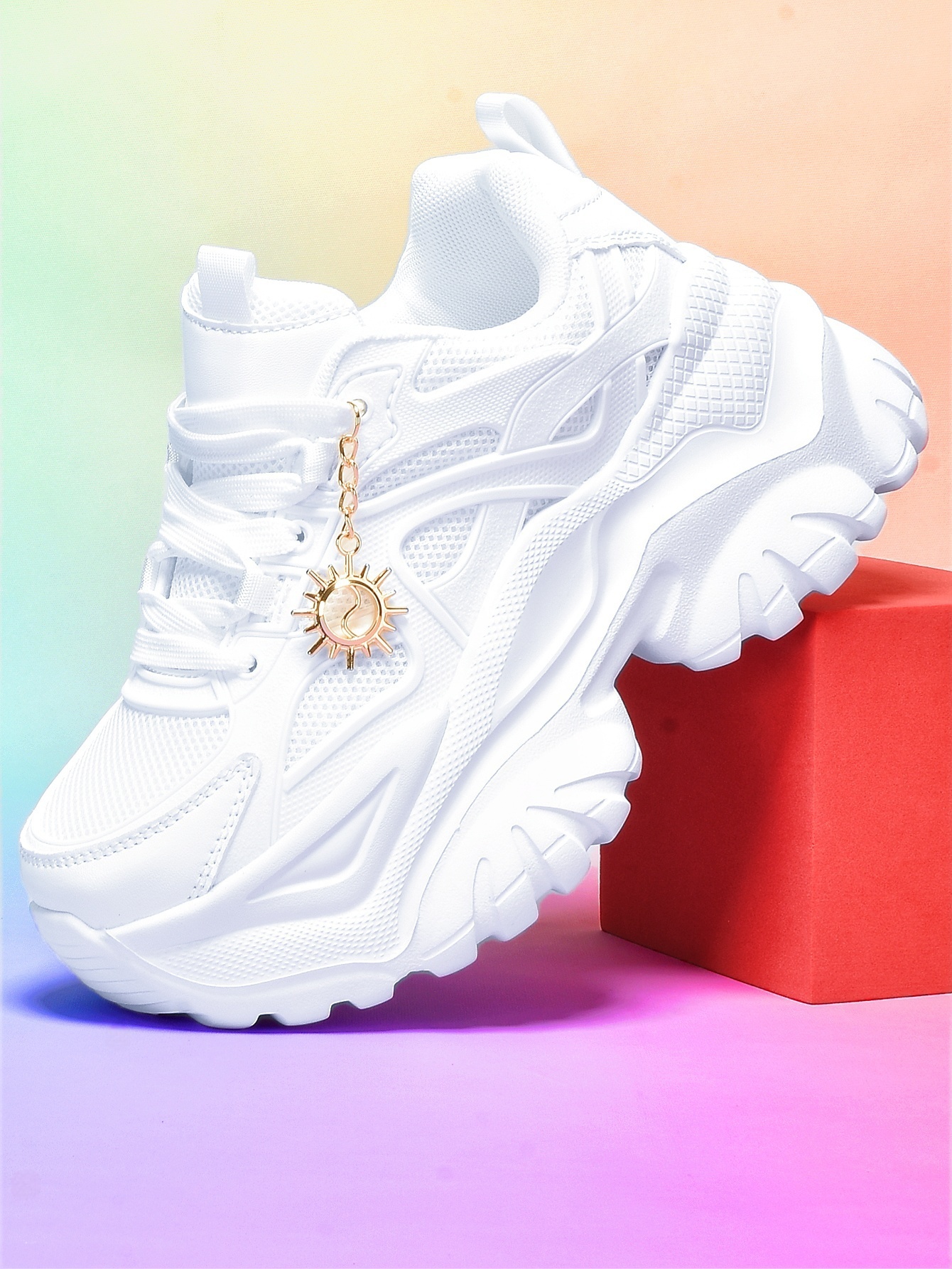 Women's Lightweight 7cm Beige  - مراجعة Gold Chain Sandal وسعره