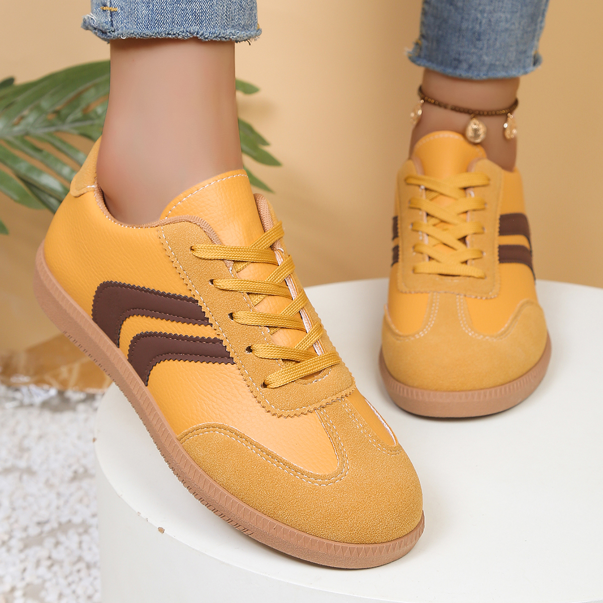 Fashionable Yellow Women's Cas - مراجعة Women'S Shoes Trendy وسعره