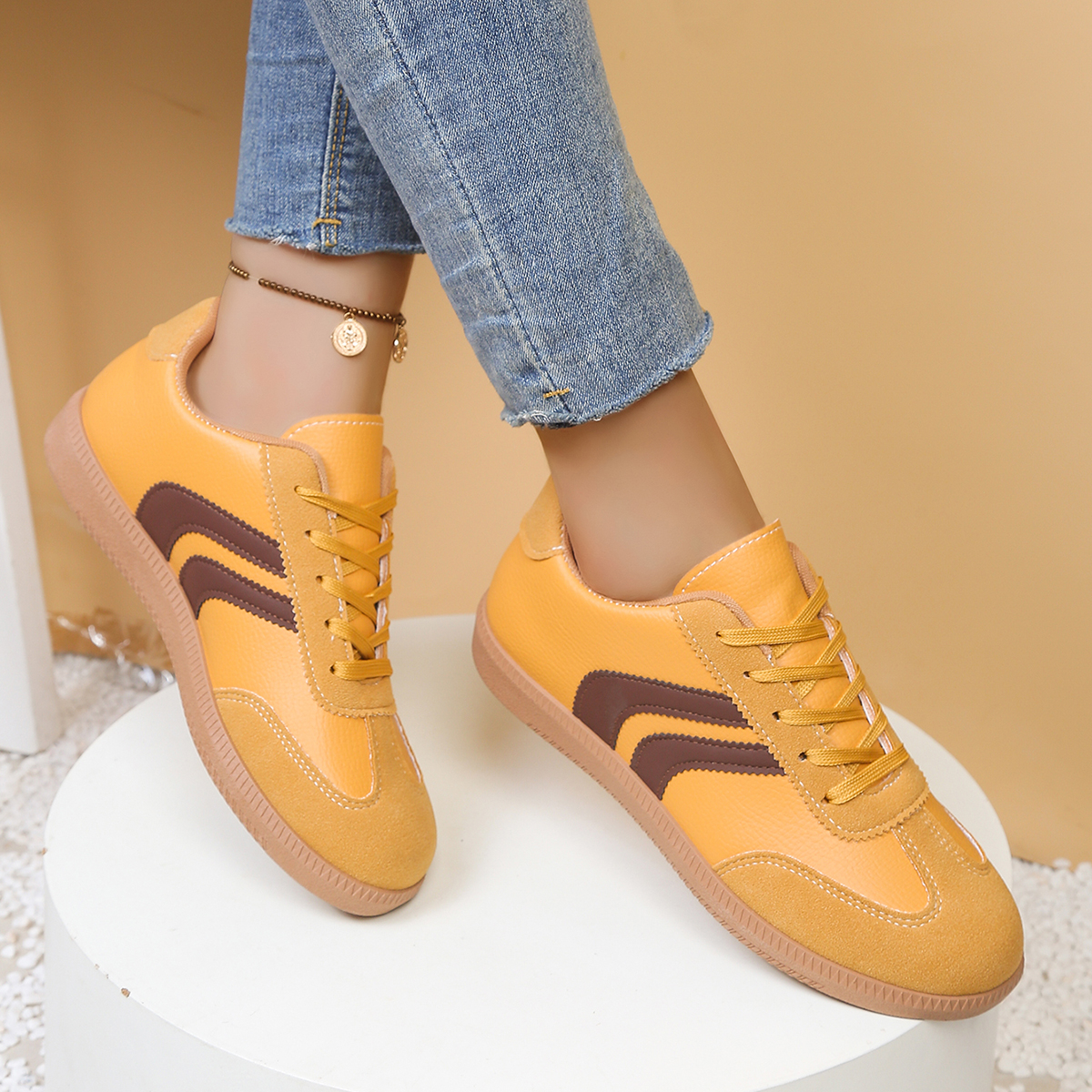 Fashionable Yellow Women's Cas - مراجعة Women'S Shoes Trendy وسعره