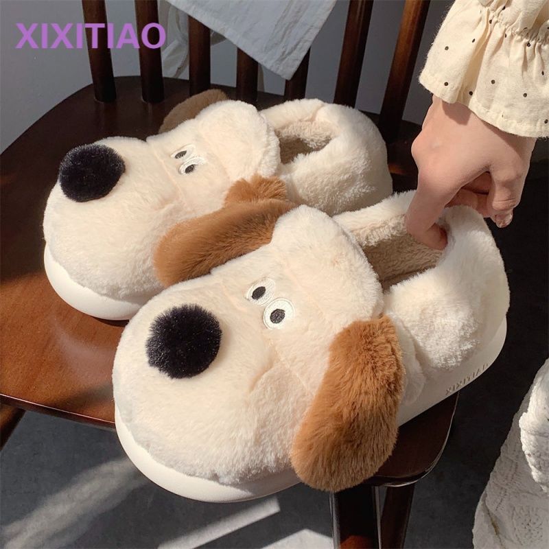 Size36-45 Hug Dog Slippers Gir - مراجعة Fluffy Fur Slipper وسعره