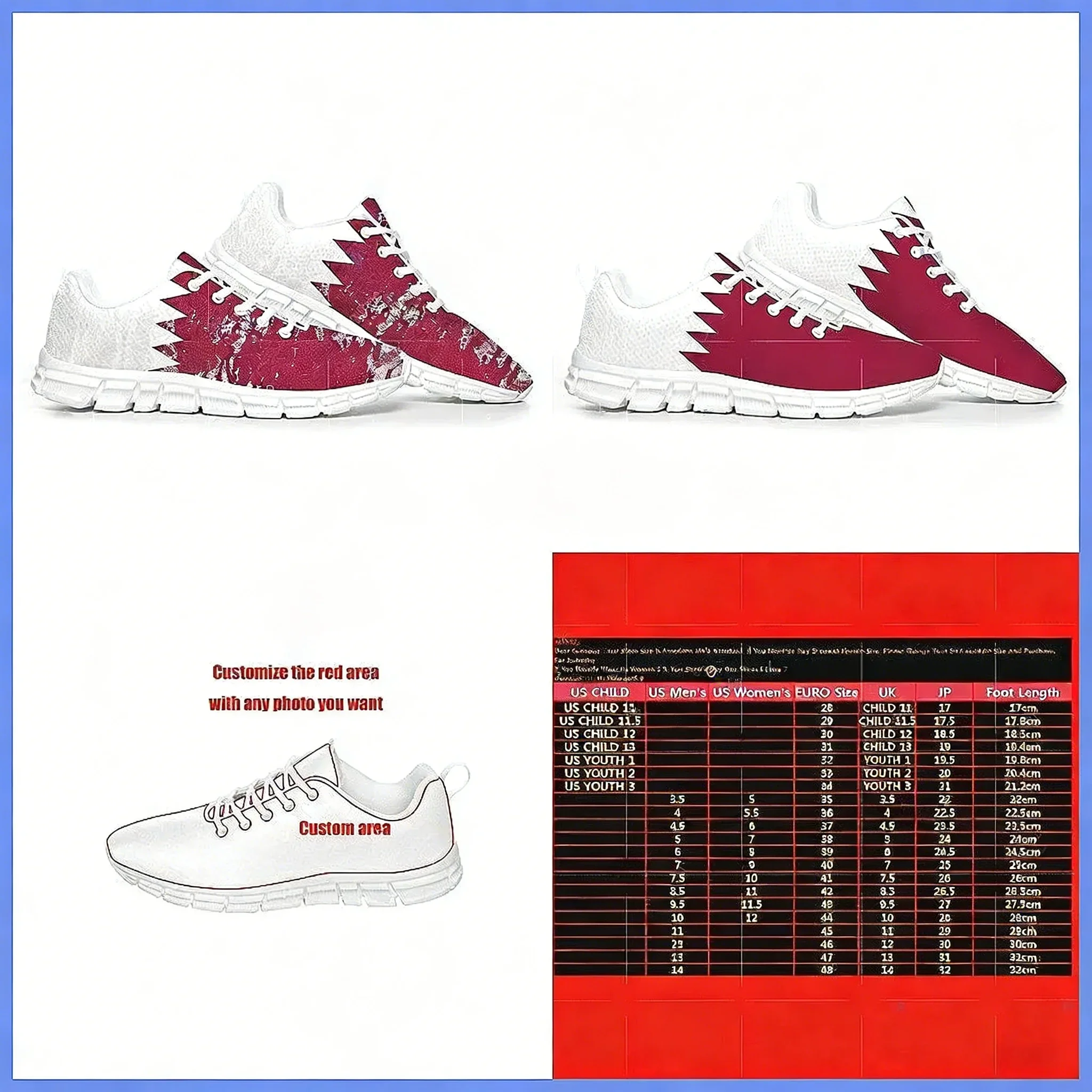 Qatar Flag Sports Shoes, Custo - مراجعة Women Shoes Qatar وسعره