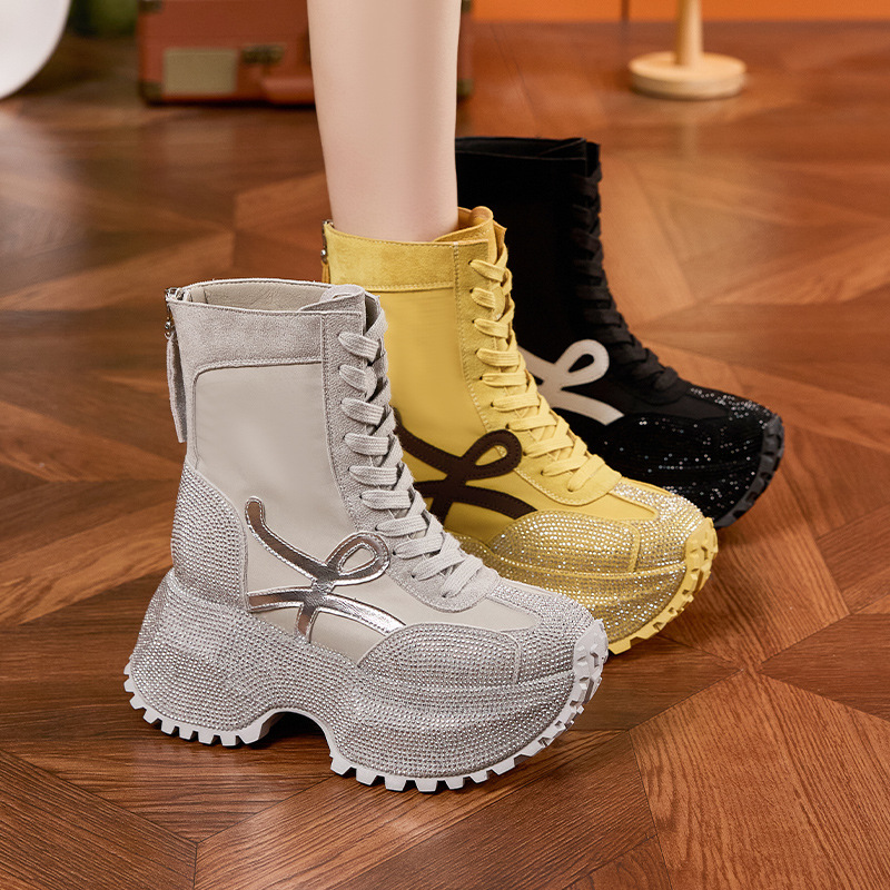Women's Thick Sole High-top Fa - مراجعة Women'S Shoes Trendy وسعره