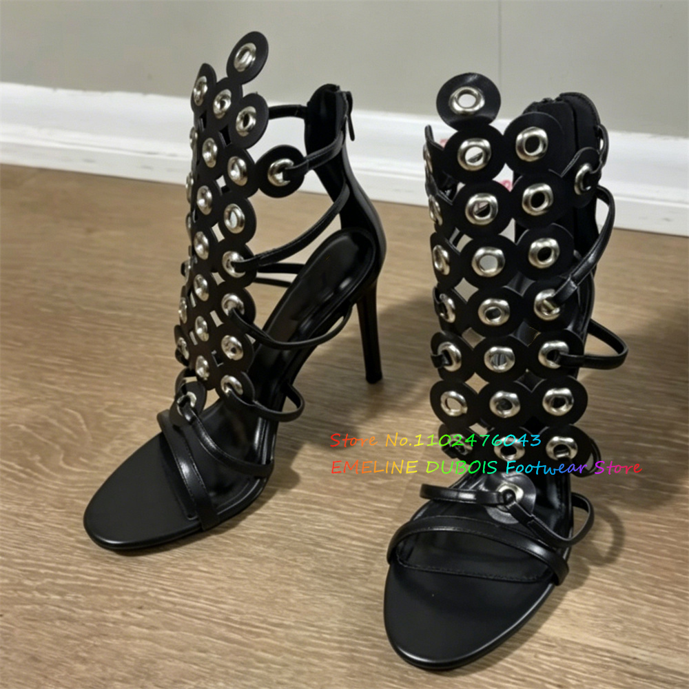 Gold Metal Circle Decor High H - مراجعة Women'S Shoes Trendy وسعره