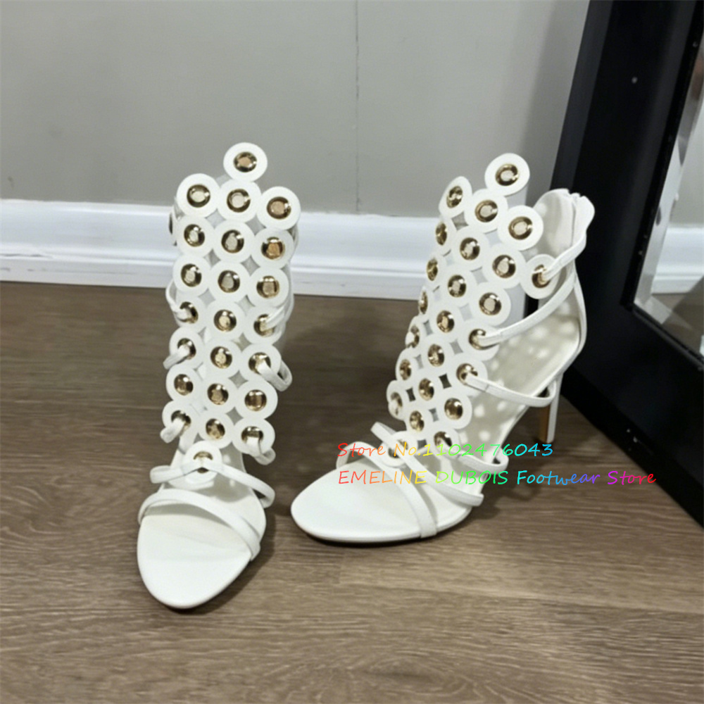Gold Metal Circle Decor High H - مراجعة Women'S Shoes Trendy وسعره