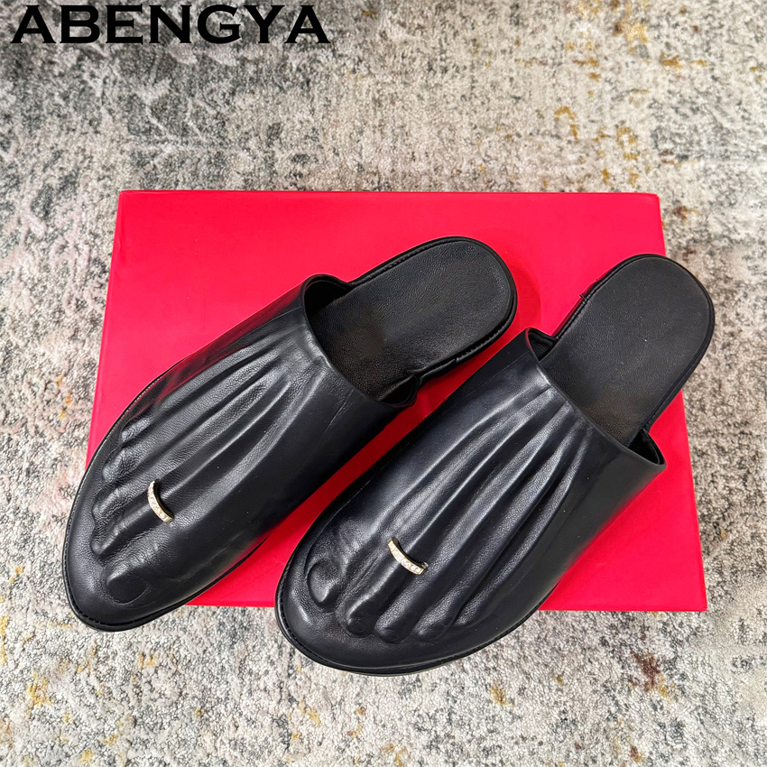 Black Real Leather Wrap Toe lo - مراجعة Loafer Flat Women وسعره