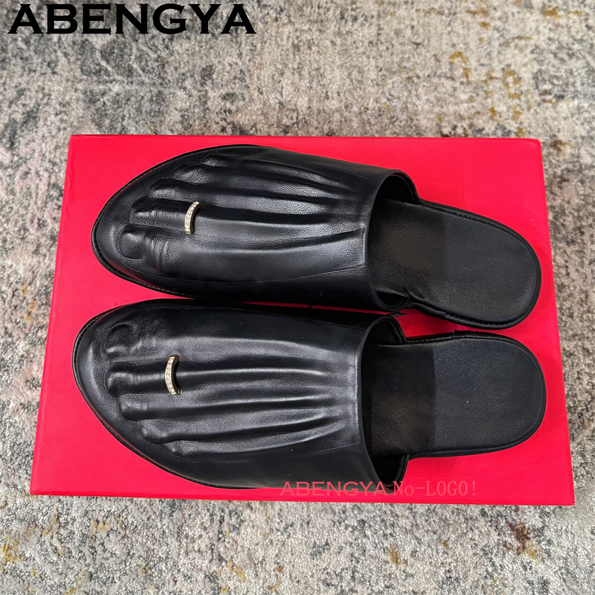 Black Real Leather Wrap Toe lo - مراجعة Loafer Flat Women وسعره