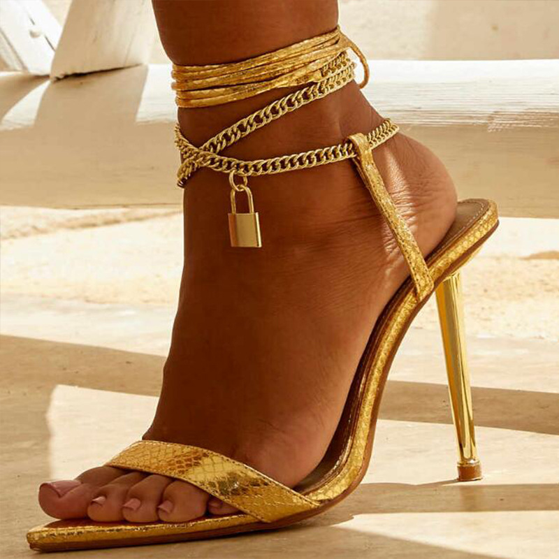 2026 Women's Silver Gold Chain - مراجعة Gold Chain Sandal وسعره