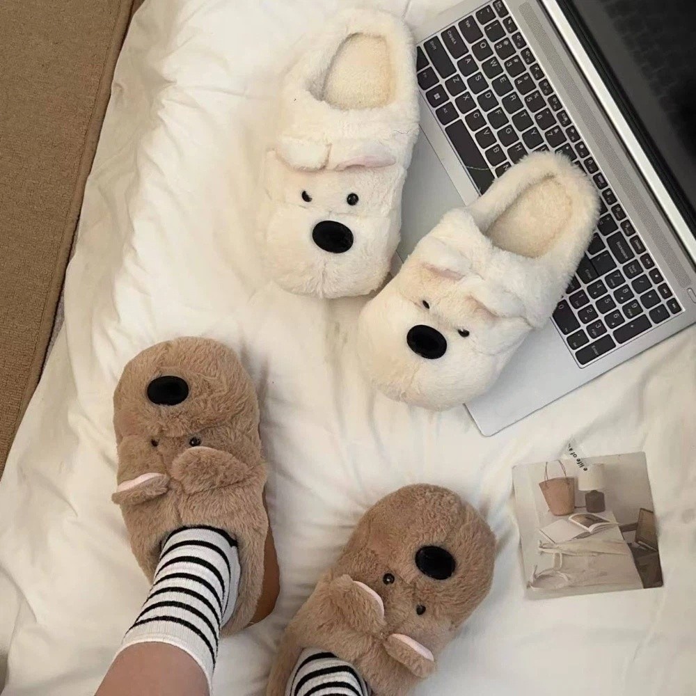Fluffy Winter Puppy Plush Slip - مراجعة Fluffy Fur Slipper وسعره